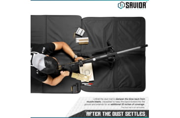 Image of Savior Equipment Folding Shooting Mat, Black, Full Size - 89in x 41in, Folded - 19.5in x 19in x 3, SM-FOLD-BK