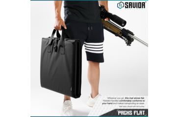 Image of Savior Equipment Folding Shooting Mat, Black, Full Size - 89in x 41in, Folded - 19.5in x 19in x 3, SM-FOLD-BK