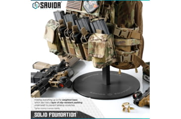 Image of Savior Equipment H.P.C. Rack Tabeltop Gear Stand, Black, 29.5 x 12 x 12, RK-ST-HPC-BK