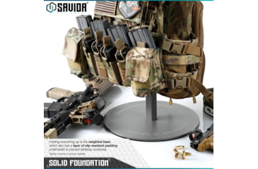 Image of Savior Equipment H.P.C. Rack Tabeltop Gear Stand, Gray, 29.5 x 12 x 12, RK-ST-HPC-GS