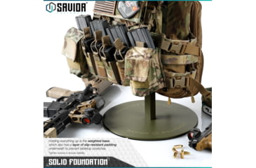 Image of Savior Equipment H.P.C. Rack Tabeltop Gear Stand, OD Green, 29.5 x 12 x 12, RK-ST-HPC-OG