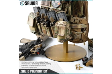 Image of Savior Equipment H.P.C. Rack Tabeltop Gear Stand, RAL 8000 Tan, 29.5 x 12 x 12, RK-ST-HPC-TN