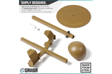 Image of Savior Equipment H.P.C. Rack Tabeltop Gear Stand, RAL 8000 Tan, 29.5 x 12 x 12, RK-ST-HPC-TN