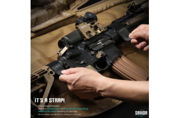 Image of Savior Equipment Hook/Loop Strap, 1.5in, Black, STRAP-150R-2P-BK