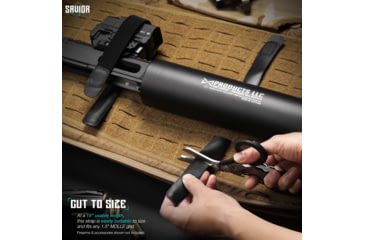 Image of Savior Equipment Hook/Loop Strap, 1in, Black, STRAP-RIF1-BK-2P