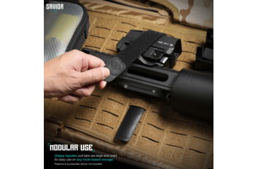 Image of Savior Equipment Hook/Loop Strap, 1in, Black, STRAP-RIF1-BK-2P