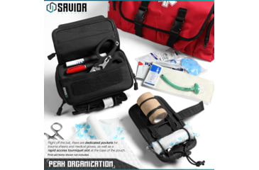 Image of Savior Equipment IFAK Buddy, Individual Medical Pouch, Black, Small, SP-FD-IFAK8X5-BK