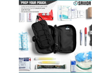Image of Savior Equipment IFAK Buddy, Individual Medical Pouch, Black, Small, SP-FD-IFAK8X5-BK