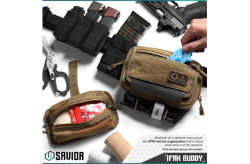 Image of Savior Equipment IFAK Buddy, Individual Medical Pouch, Dark FDE, Small, SP-FD-IFAK8X5-TN