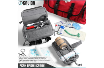 Image of Savior Equipment IFAK Buddy, Individual Medical Pouch, Gray, Small, SP-FD-IFAK8X5-GS