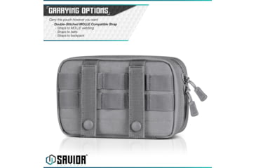 Image of Savior Equipment IFAK Buddy, Individual Medical Pouch, Gray, Small, SP-FD-IFAK8X5-GS