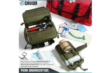 Image of Savior Equipment IFAK Buddy, Individual Medical Pouch, OD Green, Small, SP-FD-IFAK8X5-OG