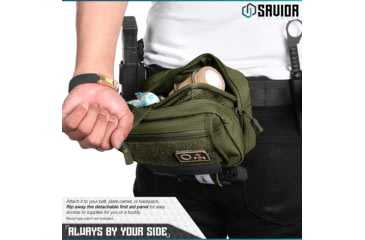 Image of Savior Equipment IFAK Buddy Individual Medical Pouch, OD Green, Small, SP-FD-IFAK8X5-OG