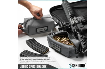 Image of Savior Equipment Loose Sac Soft Ammo Carrier, Tiger Stripe, 7.75in x 3.5in x 4in, Tiger Stripe, 7.75in x 3.5in x 4in, SP-AMST-4P-TIGR