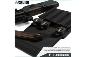 Image of Savior Equipment Mag Buddy Extended Pistol Magazine Pouch, 2 Pack, Black, 12.25in H x 10.75in W, MP-FD-EXTX4-2P-BK