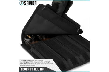 Image of Savior Equipment Mag Buddy Extended Pistol Magazine Pouch, 2 Pack, Black, 12.25in H x 10.75in W, MP-FD-EXTX4-2P-BK