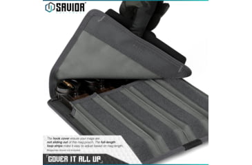 Image of Savior Equipment Mag Buddy Extended Pistol Magazine Pouch, 2 Pack, Grey, 12.25in H x 10.75in W, MP-FD-EXTX4-2P-GS