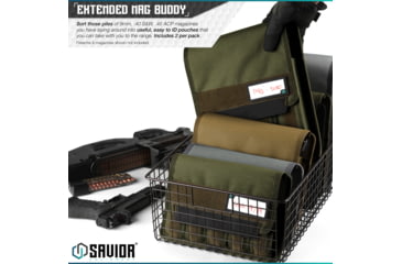 Image of Savior Equipment Mag Buddy, Extended Pistol Magazine Pouch, 2 Pack, OD Green, MP-FD-EXTX4-2P. OG
