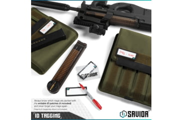 Image of Savior Equipment Mag Buddy Extended Pistol Magazine Pouch, 2 Pack, OD Green, 12.25in H x 10.75in W, MP-FD-EXTX4-2P. OG