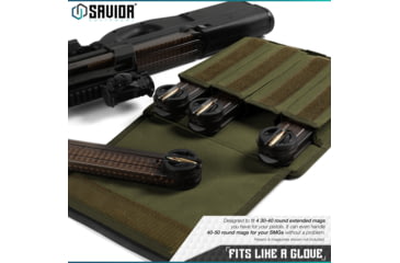 Image of Savior Equipment Mag Buddy, Extended Pistol Magazine Pouch, 2 Pack, OD Green, MP-FD-EXTX4-2P. OG