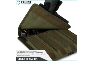 Image of Savior Equipment Mag Buddy, Extended Pistol Magazine Pouch, 2 Pack, OD Green, MP-FD-EXTX4-2P. OG