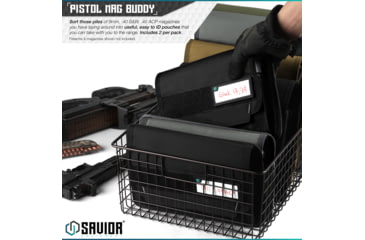 Image of Savior Equipment Mag Buddy, Pistol Magazine Pouch, 2 Pack, Black, MP-FD-PISX5-2P-BK