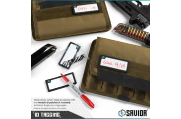 Image of Savior Equipment Mag Buddy Pistol Magazine Pouch, 2 Pack, Dark FDE, 7.25in H x 10.75in W, MP-FD-PISX5-2P-TN