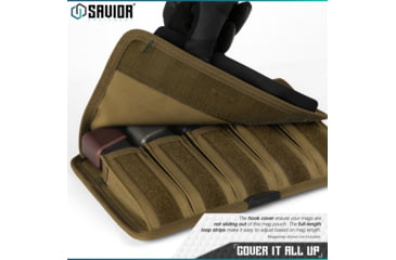 Image of Savior Equipment Mag Buddy Pistol Magazine Pouch, 2 Pack, Dark FDE, 7.25in H x 10.75in W, MP-FD-PISX5-2P-TN
