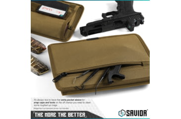 Image of Savior Equipment Mag Buddy Pistol Magazine Pouch, 2 Pack, Dark FDE, 7.25in H x 10.75in W, MP-FD-PISX5-2P-TN