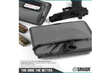 Image of Savior Equipment Mag Buddy Pistol Magazine Pouch, 2 Pack, Grey, 7.25in H x 10.75in W, MP-FD-PISX5-2P. GS