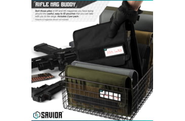 Image of Savior Equipment Mag Buddy Rifle Magazine Pouch, Black, 9.75in H x 10.75in W, MP-FD-RIFX3-2P-BK