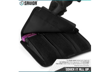 Image of Savior Equipment Mag Buddy Rifle Magazine Pouch, Black, 9.75in H x 10.75in W, MP-FD-RIFX3-2P-BK