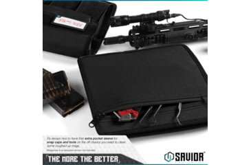 Image of Savior Equipment Mag Buddy Rifle Magazine Pouch, Black, 9.75in H x 10.75in W, MP-FD-RIFX3-2P-BK