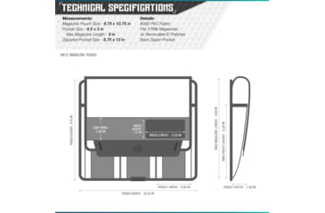 Image of Savior Equipment Mag Buddy Rifle Magazine Pouch, Black, 9.75in H x 10.75in W, MP-FD-RIFX3-2P-BK