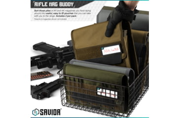 Image of Savior Equipment Mag Buddy Rifle Magazine Pouch, Dark FDE, 9.75in H x 10.75in W, MP-FD-RIFX3-2P-TN
