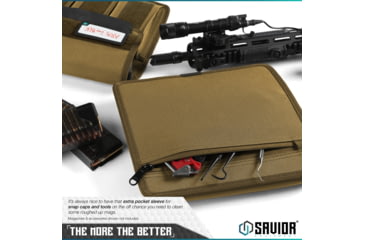 Image of Savior Equipment Mag Buddy Rifle Magazine Pouch, Dark FDE, 9.75in H x 10.75in W, MP-FD-RIFX3-2P-TN