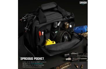 Image of Savior Equipment Mini Range Bag, Black, 12.5 x 8.5 x 3.25in, RA-DGSPWS-MINI-BK