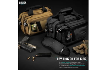 Image of Savior Equipment Mini Range Bag, Black, 12.5 x 8.5 x 3.25in, RA-DGSPWS-MINI-BK