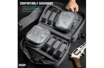 Image of Savior Equipment Mini Range Bag, Gray, 12.5 x 8.5 x 3.25in, RA-DGSPWS-MINI-GS