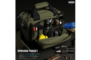 Image of Savior Equipment Specialist Pistol Mni Range Bag, OD Green, 13in L x 9inH  x 8in W, RA-DGSPWS-MINI-OG