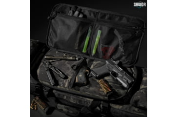 Image of Savior Equipment MULTICAM Urban Warfare Double Rifle Case, 46in, Multicam Black, RB-4612DG-VER2-MCB