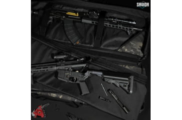 Image of Savior Equipment MULTICAM Urban Warfare Double Rifle Case, 51in, Multicam Black, RB-5112DG-VER2-MCB