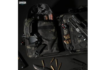 Image of Savior Equipment MULTICAM Urban Warfare Double Rifle Case, 51in, Multicam Black, RB-5112DG-VER2-MCB