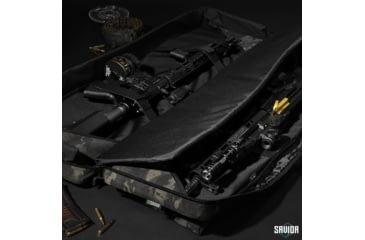 Image of Savior Equipment MULTICAM Urban Warfare Double Rifle Case, 55in, Multicam Black, RB-5512DG-VER2-MCB