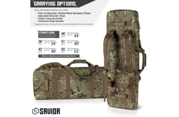 Image of Savior Equipment MULTICAM Urban Warfare Double Rifle Case, 55in, Multicam Original, RB-5512DG-VER2-MCOG
