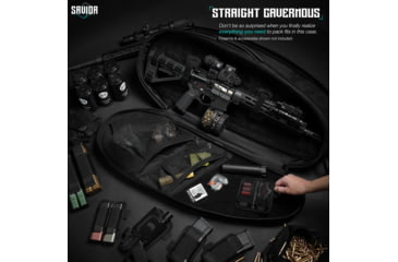 Image of Savior Equipment Pro Touring, Single Or Double Rifle Case, Tennis Variant, Black, RB-TENNIS-V1-BK