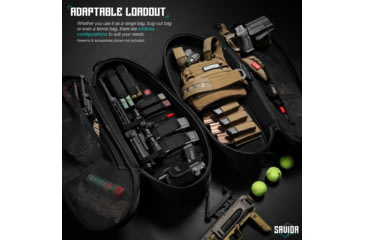 Image of Savior Equipment Pro Touring, Single Or Double Rifle Case, Tennis Variant, Black, RB-TENNIS-V1-BK