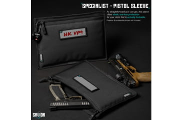 Image of Savior Equipment Replacement Pistol Sleeve for Specialist Range Bag - 3 Pack, Black, 11.5in x 7.5in, Black, 11.5in x 7.5in, HC-RA3GUN-SPARE-3PC-BK