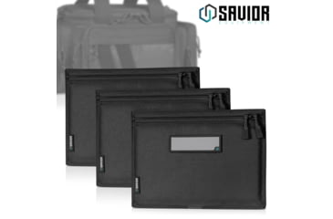 Image of Savior Equipment Replacement Pistol Sleeve for Specialist Range Bag - 3 Pack, Black, 11.5in x 7.5in, Black, 11.5in x 7.5in, HC-RA3GUN-SPARE-3PC-BK