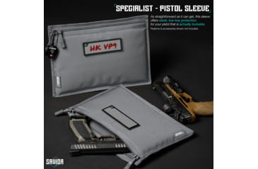 Image of Savior Equipment Replacement Pistol Sleeve for Specialist Range Bag - 3 Pack, Gray, 11.5in x 7.5in, Gray, 11.5in x 7.5in, HC-RA3GUN-SPARE-3PC-GS